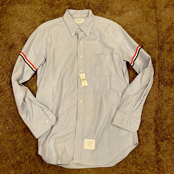 Thom BrowneButton-Down Two-Toned Armband Button-Down Shirt